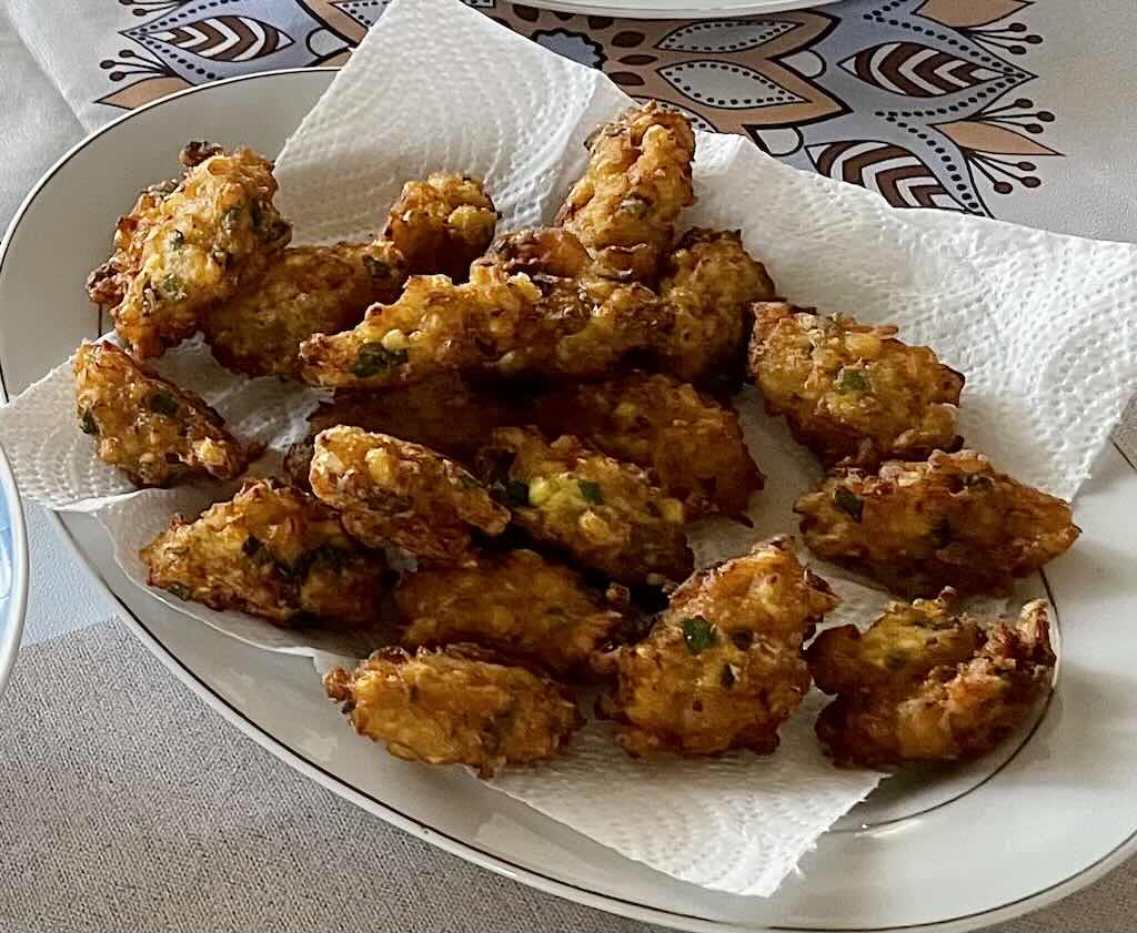 Fried corn fritters