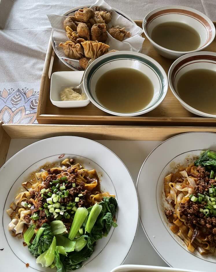 Kway Teow dry in soy sauce