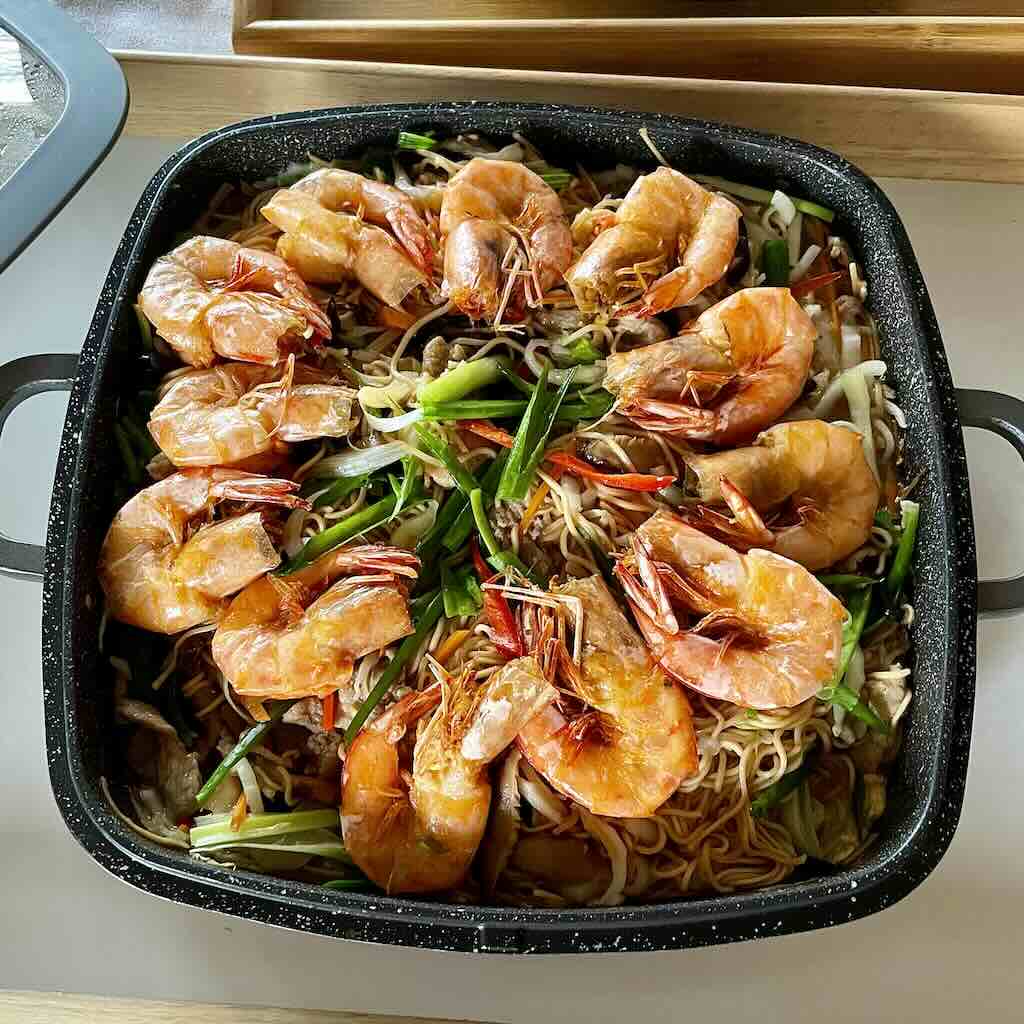 Prawn noodles stir fried